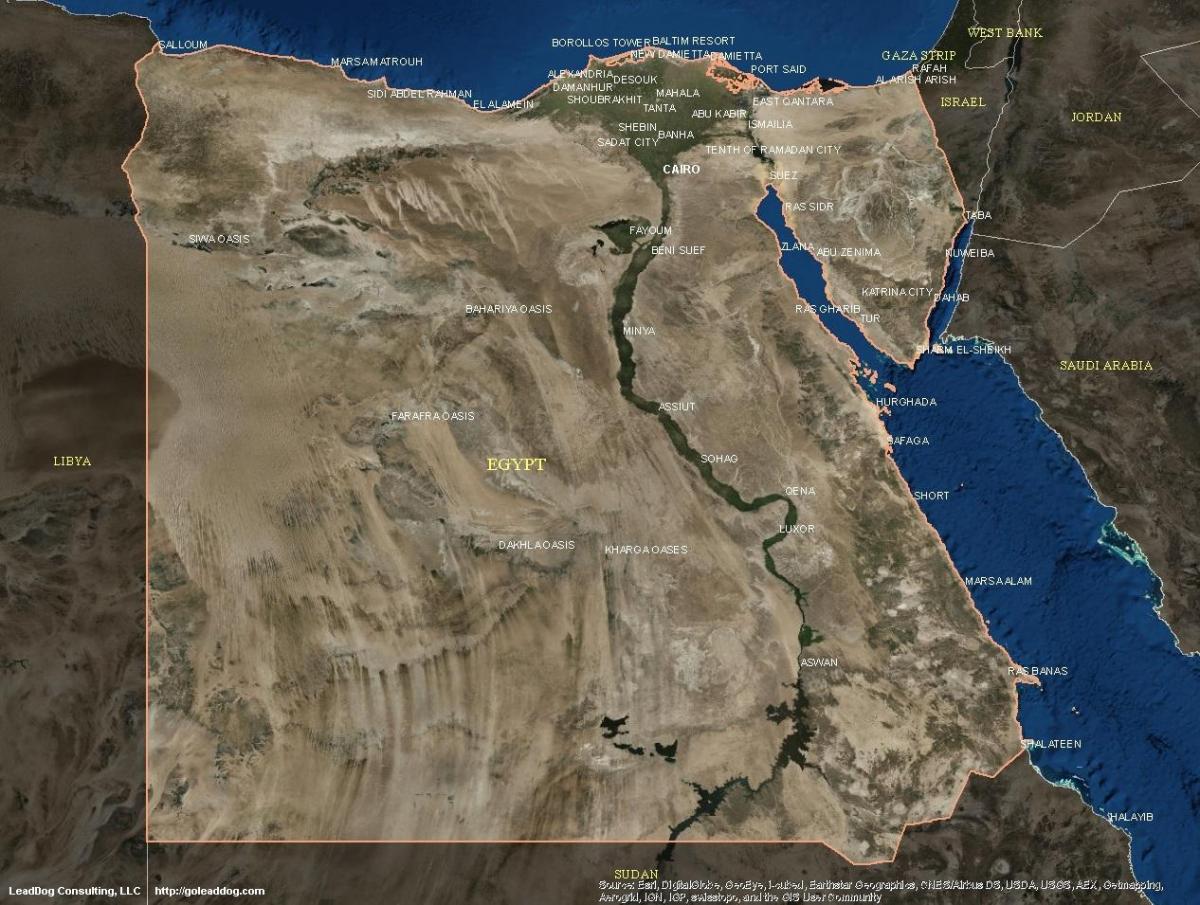 Satelitní mapa káhiry