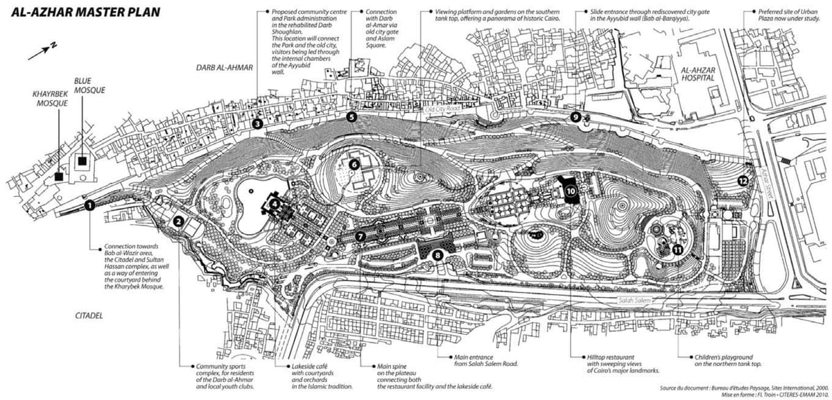 Mapa al azhar park