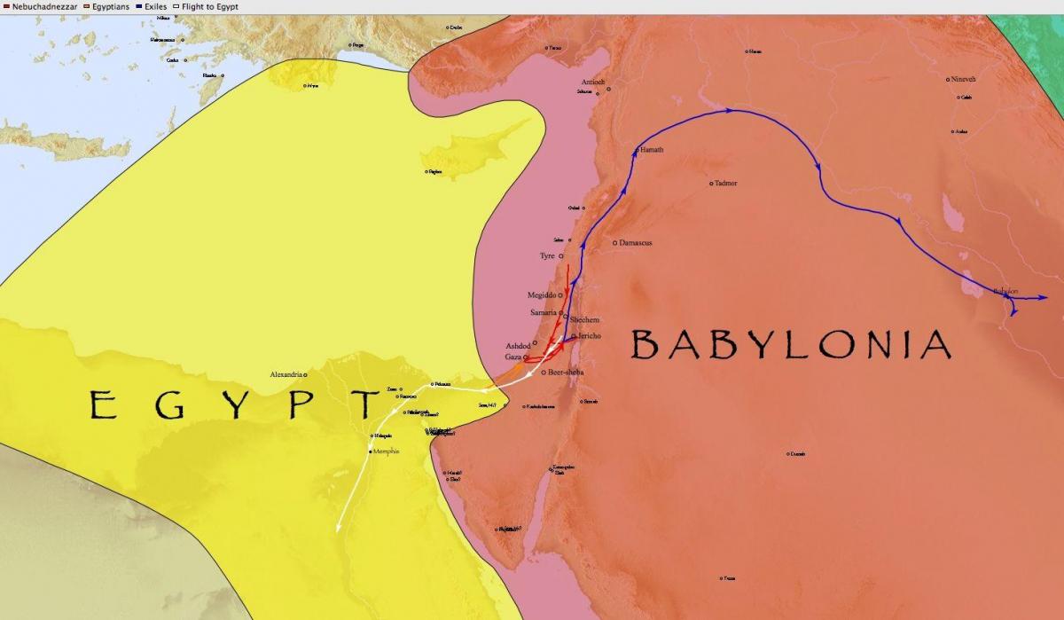 Mapa babylon, egypt