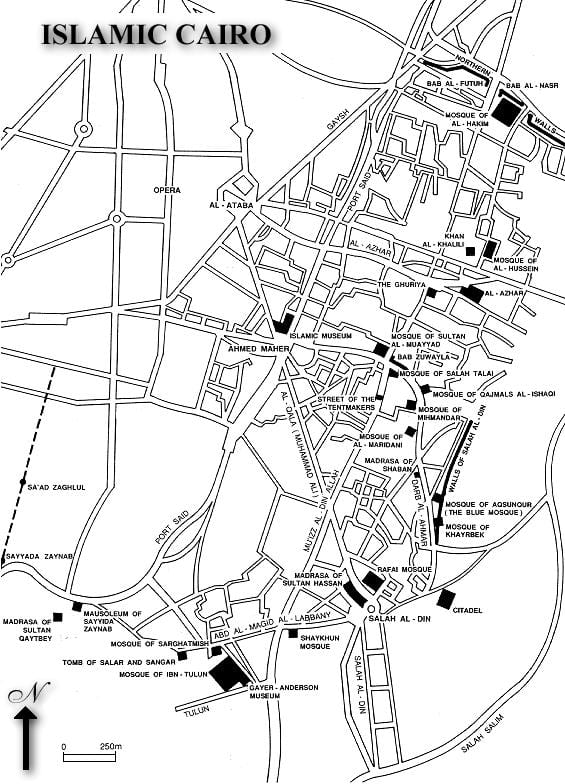 Mapa islámské káhiry