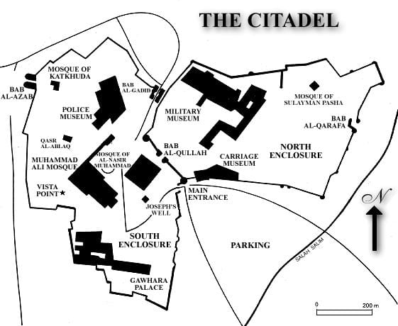 Mapa káhiry citadela