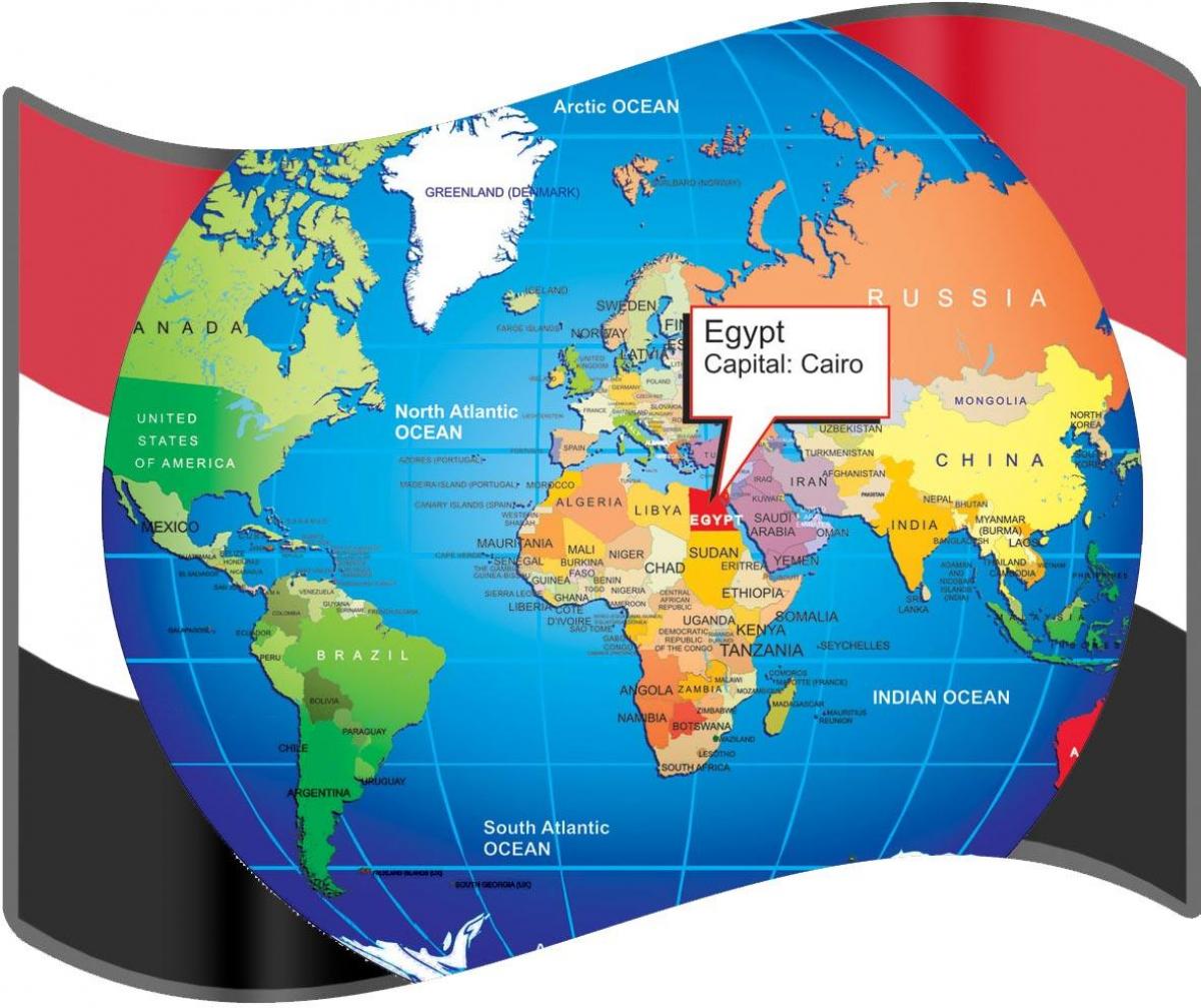 káhira umístění na mapě světa