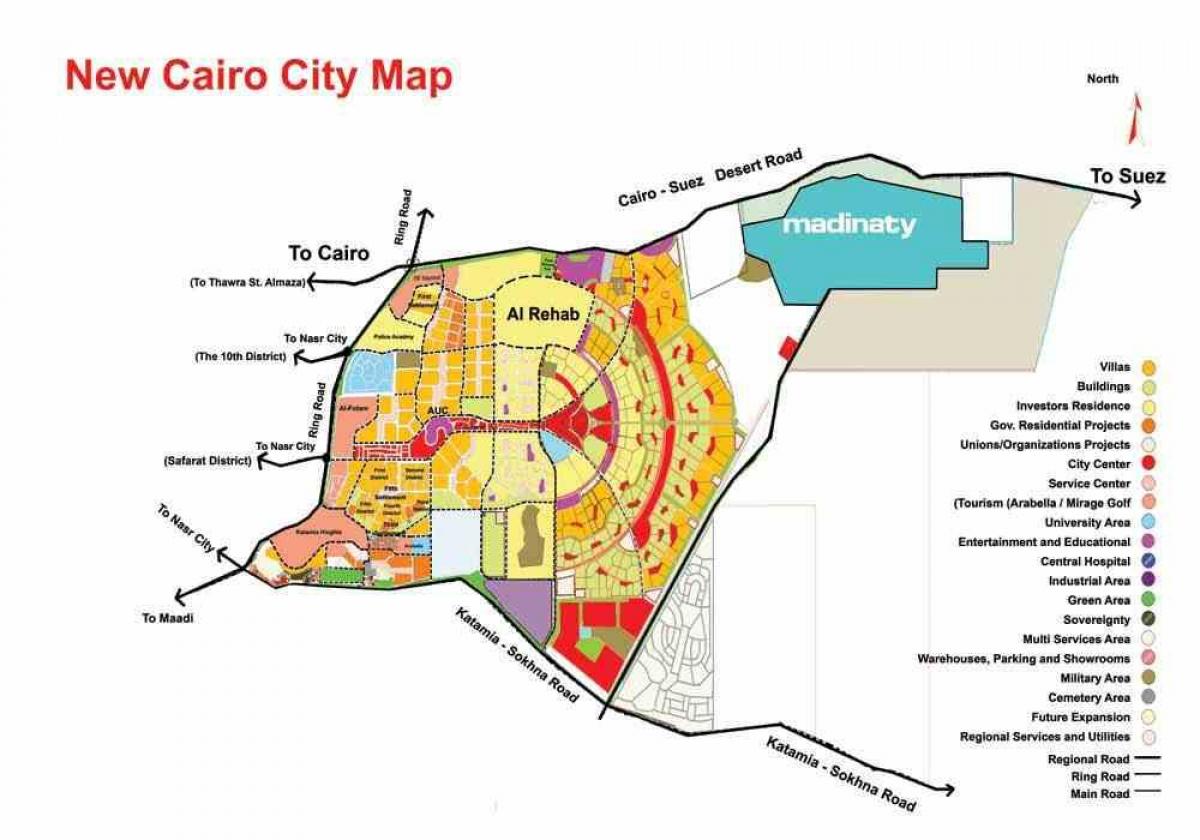 Mapa new cairo city