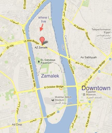 zamalek káhira mapa