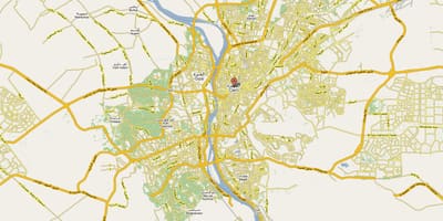 Cairo mapa města