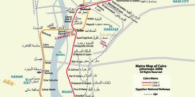 Káhira mapa metro 2016