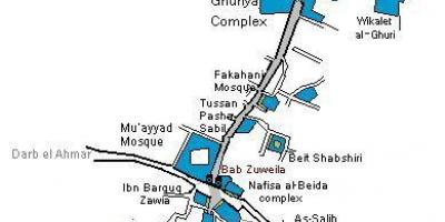 Khan el khalili bazar mapě