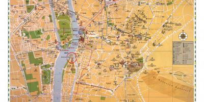 Káhira turistických atrakcí mapě