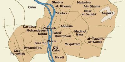 Mapa káhiry a okolí